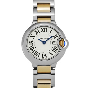 カルティエ バロンブルー ドゥ カルティエ 28mm W69007Z3 シルバー レディース 時計 【中古】【wristwatch】