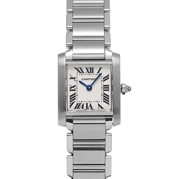 カルティエ タンクフランセーズ SM W51008Q3 シルバー レディース 時計 【中古】【wristwatch】