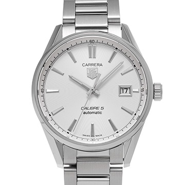 タグ ホイヤー カレラ キャリバー5 WAR211B.BA0782 シルバー メンズ 時計 【中古】【wristwatch】
