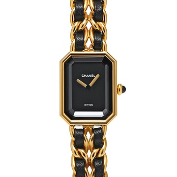 シャネル プルミエール M H0001 ブラック レディース 時計 【中古】【wristwatch】