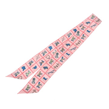 エルメス ツイリー COUVERTURES ET TENUES ピンク 061356S シルク100％ レディース 【新品】【other】