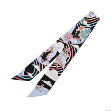 エルメス ツイリー CARRES VOLANTS マルチカラー シルク100% レディース 【未使用】【other】