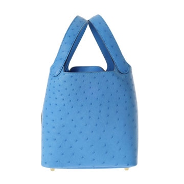 エルメス ピコタン ロック PM ブルーブルーエ オーストリッチ レディース バッグ 【中古】【bag】