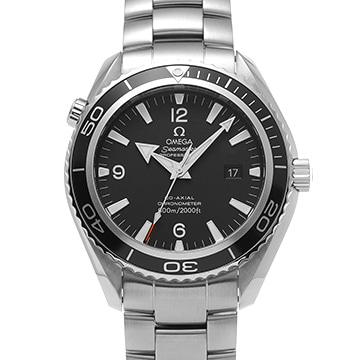 オメガ シーマスター プラネットオーシャン 600 コーアクシャル 2200.50 ブラック メンズ 時計 【中古】【wristwatch】