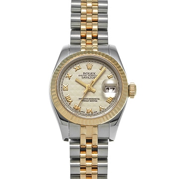 ロレックス デイトジャスト 179173 アイボリーピラミッド レディース 時計 【中古】【wristwatch】