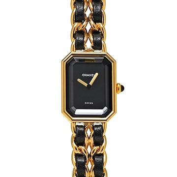シャネル プルミエール M H0001 ブラック レディース 時計 【中古】【wristwatch】