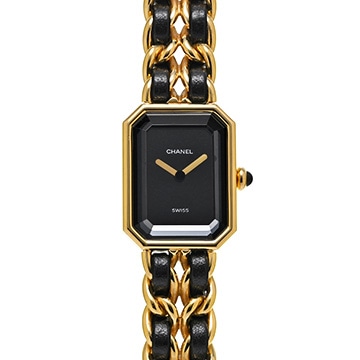 シャネル プルミエール M H0001 ブラック レディース 時計 【中古】【wristwatch】