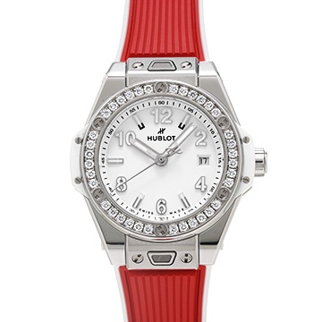 ウブロ ビッグ・バン ワンクリック スチール ホワイト ダイヤモンド 485.SE.2010.RW.1204 ホワイト メンズ 時計 【中古】【wristwatch】