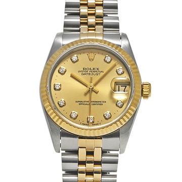 ロレックス デイトジャスト 68273G シャンパン/ダイヤモンド ユニセックス 時計 【中古】【wristwatch】