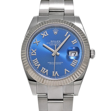 ロレックス デイトジャスト 41 126334 アズーロブルー メンズ 時計 【中古】【wristwatch】