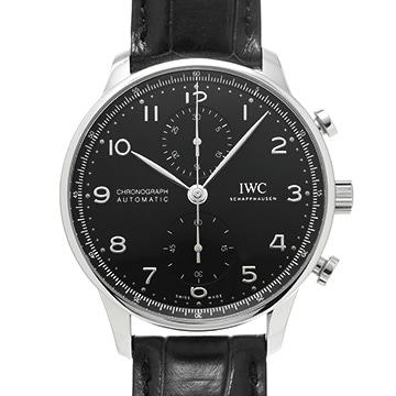IWC ポルトギーゼ クロノグラフ IW371609 ブラック メンズ 時計 【中古】【wristwatch】