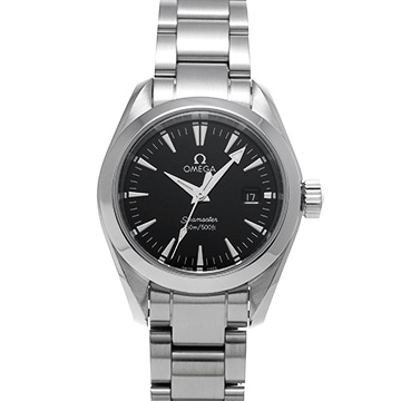 オメガ シーマスター アクアテラ クォーツ 2577.50 ブラック レディース 時計 【中古】【wristwatch】