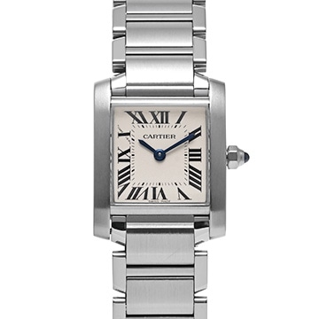 カルティエ タンクフランセーズ SM W51008Q3 シルバー レディース 時計 【中古】【wristwatch】