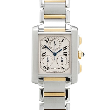 カルティエ タンク フランセーズ クロノリフレックス W51004Q4 シルバー メンズ 時計 【中古】【wristwatch】
