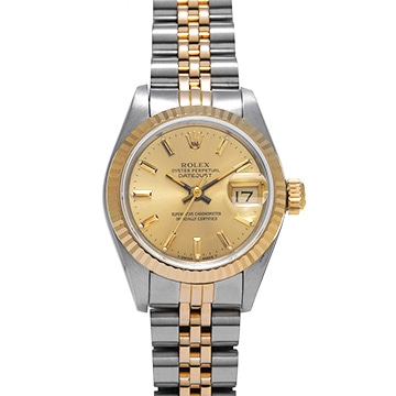 ロレックス デイトジャスト 69173 シャンパン レディース 時計 【中古】【wristwatch】