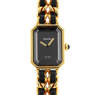 シャネル プルミエール M H0001 ブラック レディース 時計 【中古】【wristwatch】