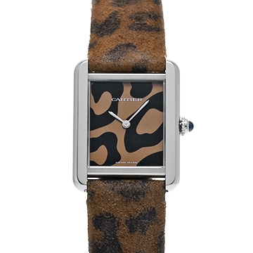 カルティエ タンクソロ パンテール モチーフ SM W5200015 ベージュオパライン レディース 時計 【中古】【wristwatch】