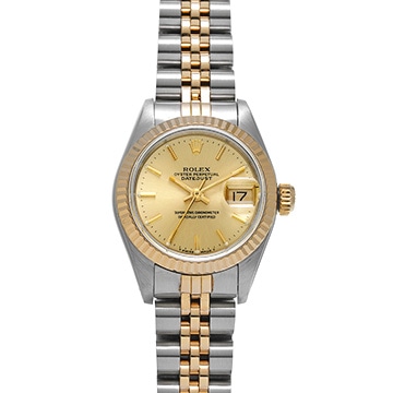 ロレックス デイトジャスト 69173 シャンパン レディース 時計 【中古】【wristwatch】