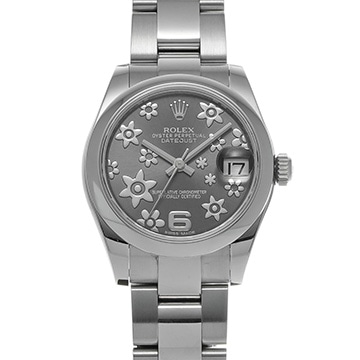 ロレックス デイトジャスト 178240 グレーフラワー ユニセックス 時計 【中古】【wristwatch】
