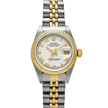 ロレックス デイトジャスト 69173 アイボリーピラミッド レディース 時計 【中古】【wristwatch】