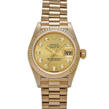 ロレックス レディ デイトジャスト 79178G シャンパン/ダイヤモンド レディース 時計 【中古】【wristwatch】