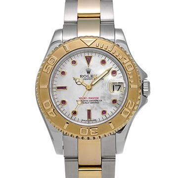 ロレックス ヨットマスター 168623NGR ホワイトシェル/ルビー ユニセックス 時計 【中古】【wristwatch】