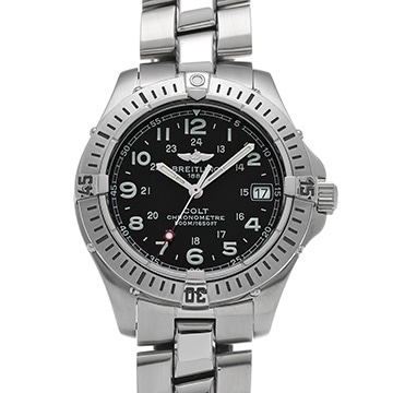 ブライトリング コルト クォーツ A74350 ブラック ユニセックス 時計 【中古】【wristwatch】