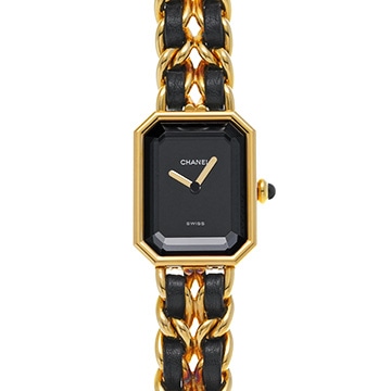 シャネル プルミエール M H0001 ブラック レディース 時計 【中古】【wristwatch】