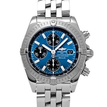 ブライトリング クロノマット エボリューション A156C05PA ブルー/ブラック メンズ 時計 【中古】【wristwatch】