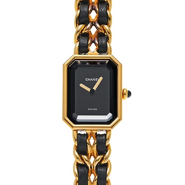 シャネル プルミエール M H0001 ブラック レディース 時計 【中古】【wristwatch】