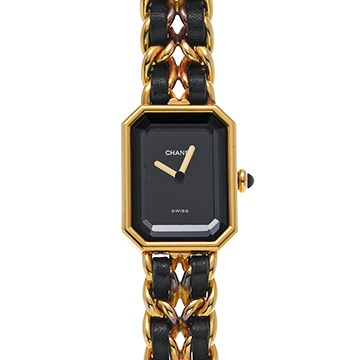 シャネル プルミエール M H0001 ブラック レディース 時計 【中古】【wristwatch】