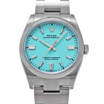 ロレックス オイスターパーペチュアル 36 126000 ターコイズブルー メンズ 時計 【中古】【wristwatch】