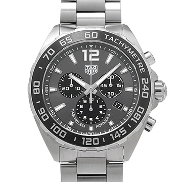 タグ ホイヤー フォーミュラ1 クォーツ クロノグラフ CAZ1011.BA0842 グレー/ブラック メンズ 時計 【中古】【wristwatch】