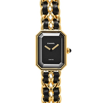 シャネル プルミエール M H0001 ブラック レディース 時計 【中古】【wristwatch】