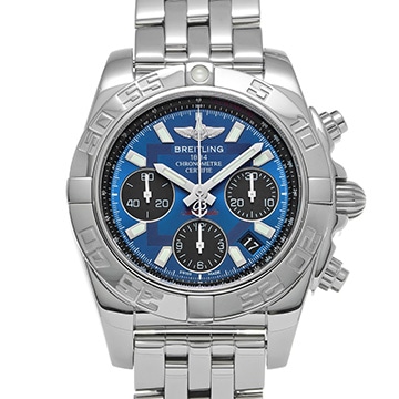 ブライトリング クロノマット 41 A014C30PA ブルー/ブラック メンズ 時計 【中古】【wristwatch】