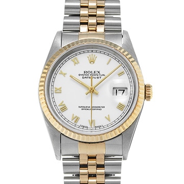 ロレックス デイトジャスト 36 16233 ホワイト メンズ 時計 【中古】【wristwatch】