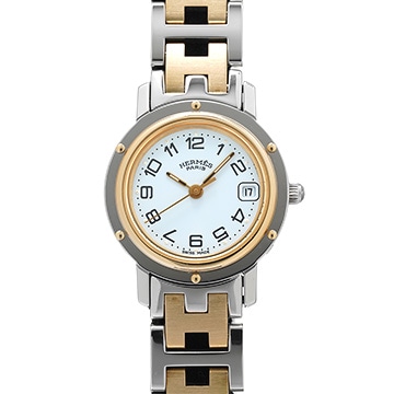 エルメス クリッパー CL4.220.130/3752 ホワイト レディース 時計 【中古】【wristwatch】