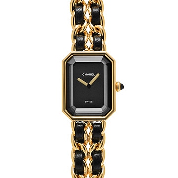 シャネル プルミエール M H0001 ブラック レディース 時計 【中古】【wristwatch】