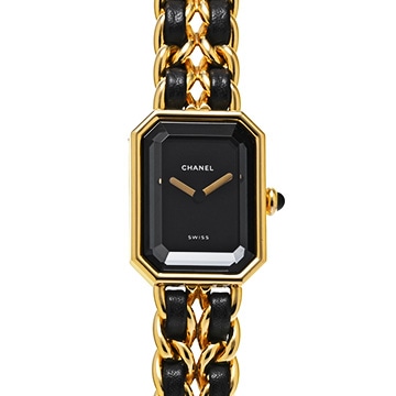 シャネル プルミエール M H0001 ブラック レディース 時計 【中古】【wristwatch】