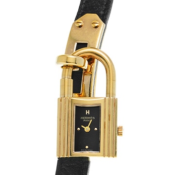 エルメス ケリーウォッチ KE1.201 ブラック レディース 時計 【中古】【wristwatch】