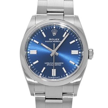 ロレックス オイスターパーペチュアル 36 126000 ブライトブルー メンズ 時計 【中古】【wristwatch】