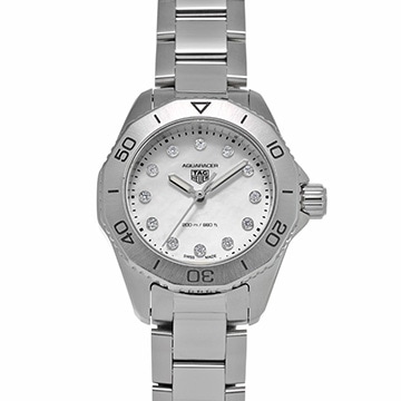 タグ ホイヤー アクアレーサー クォーツ WBP1416.BA0622 ホワイトシェル/ダイヤモンド レディース 時計 【中古】【wristwatch】