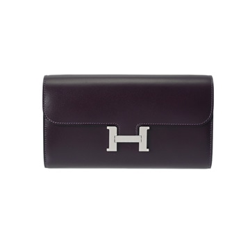 エルメス コンスタンスロング トゥーゴー レザン ボックスカーフ ユニセックス 財布 【未使用】【purse】