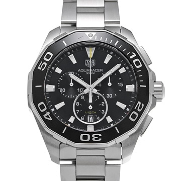 タグ ホイヤー アクアレーサー クォーツ クロノグラフ CAY111A.BA0927 ブラック メンズ 時計 【中古】【wristwatch】