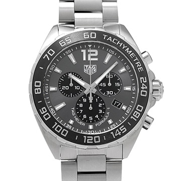 タグ ホイヤー フォーミュラ1 クォーツ クロノグラフ CAZ1011.BA0842 グレー/ブラック メンズ 時計 【中古】【wristwatch】
