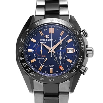 グランドセイコー スポーツコレクション スプリングドライブ クロノグラフ GMT SBGC219 GSブルー メンズ 時計 【中古】【wristwatch】