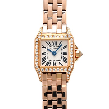 カルティエ ミニサントス ドゥモワゼル WF9011Z8 シルバー レディース 時計 【中古】【wristwatch】