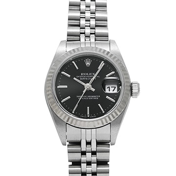 ロレックス デイトジャスト 79174 ブラック レディース 時計 【中古】【wristwatch】