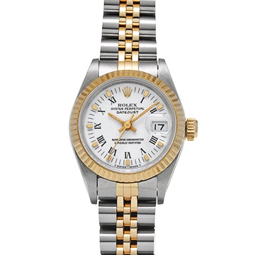 ロレックス デイトジャスト 69173 ホワイト レディース 時計 【中古】【wristwatch】