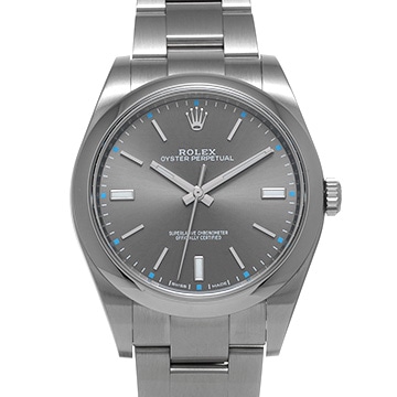 ロレックス オイスターパーペチュアル 39 ダークロジウム 114300 グレー メンズ 時計 【中古】【wristwatch】